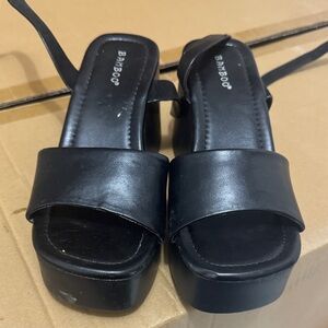 Bamboo Black Platform Heels